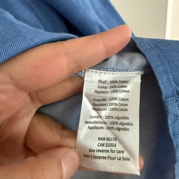 Anthropologie Hemant & Nandita Women's Lianna Embroidered Blouse Blue Large - Picture 6 of 13